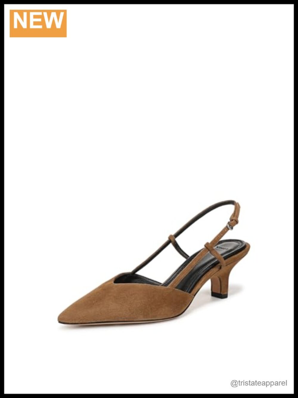 Women's Suede Slingback Kitten Heel Pumps